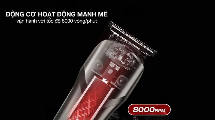 Động cơ hoạt động - Tông đơ cắt tóc pin sạc Enchen BEARDO 2