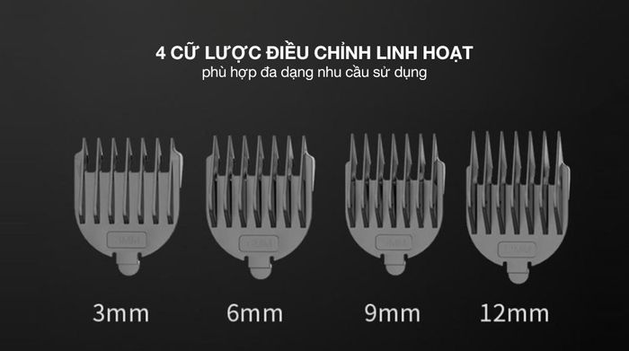 Độ dài cữ lược - Tông đơ cắt tóc pin sạc Enchen BEARDO 2