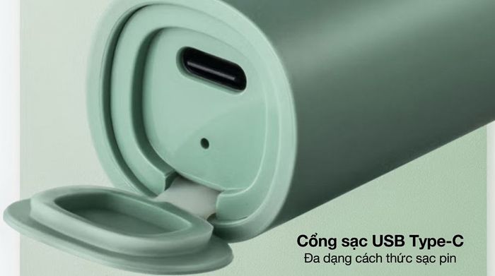 Cổng sạc USB Type-C - Bàn chải điện Flyco FT1701VN