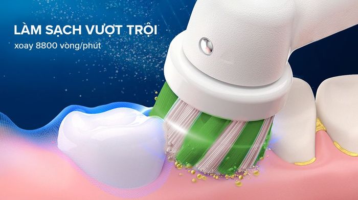 Xoay 8800 vòng - Bàn chải điện Oral-B Pro 500 Deep Clean D16.513
