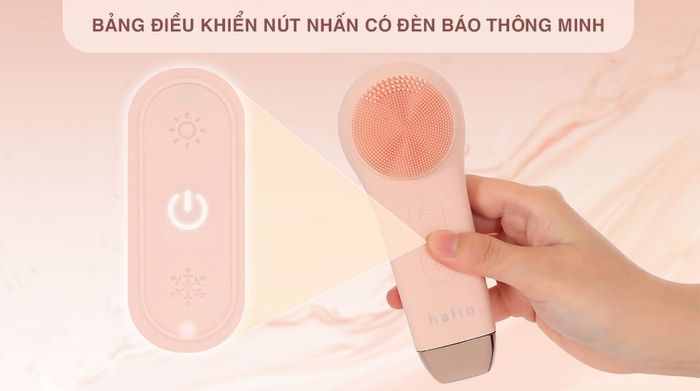 Máy rửa mặt và massage Halio 5 in 1 Peach Fuzz - Bảng điều khiển