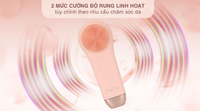 Máy rửa mặt và massage Halio 5 in 1 Peach Fuzz - Lực rung mạnh