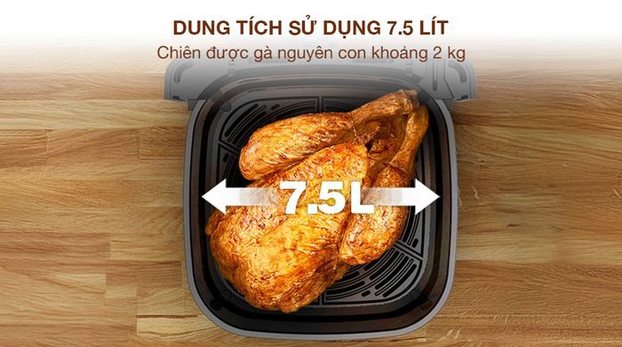 Nồi chiên không dầu Tefal EY855D68 7.5 lít - Dung tích