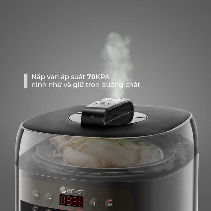Nồi chiên không dầu kết hợp áp suất Elmich AFE-1808 4 lít - Tiện ích đa dạng – Nâng tầm trải nghiệm nấu nướng