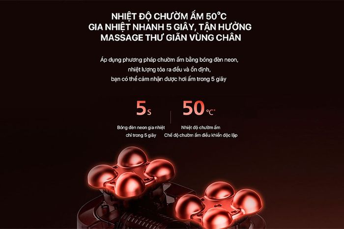 Máy massage chân Philips PPM6331 - Chế độ chườm ấm
