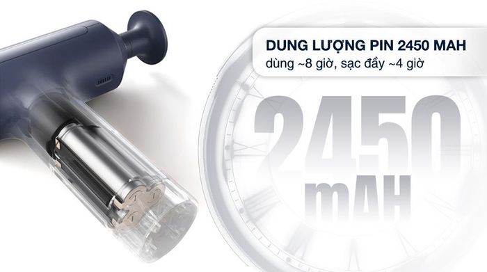 Máy massage cầm tay Xiaomi 2 GL - Thời lượng pin