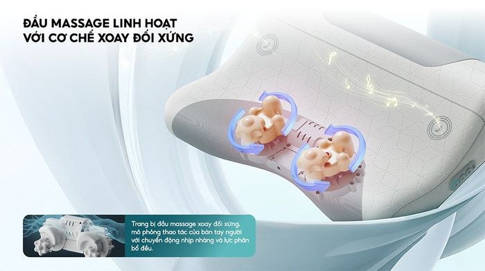Gối massage cổ vai gáy Philips PPM3504 - Con lăn massage