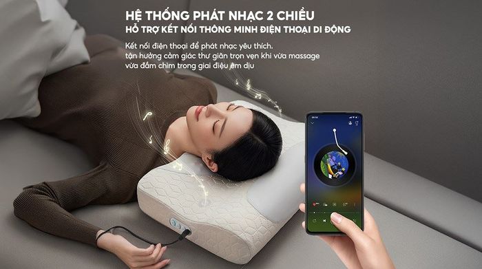 Gối massage cổ vai gáy Philips PPM3504 - Kết nối Bluetooth