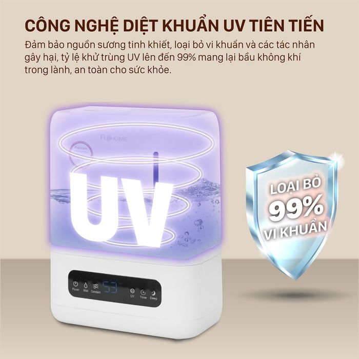 Máy tạo ẩm khuếch tán tinh dầu FUJIHOME HM04EUV - Tiện ích