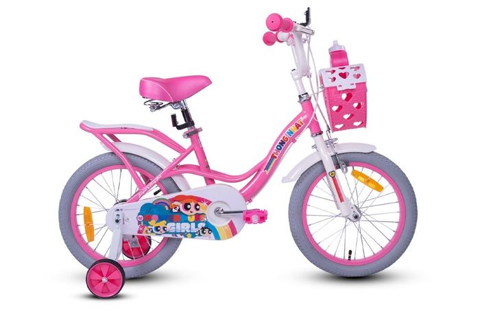 Xe Đạp Trẻ Em Nữ Thống Nhất Powerpuff Girls 16 inch Hồng
