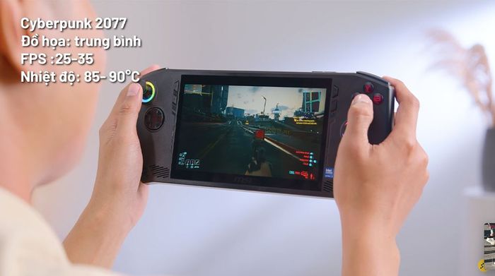 Máy chơi game cầm tay MSI Claw A1M-049VN Core Ultra 7 155H - Chơi game thực tế