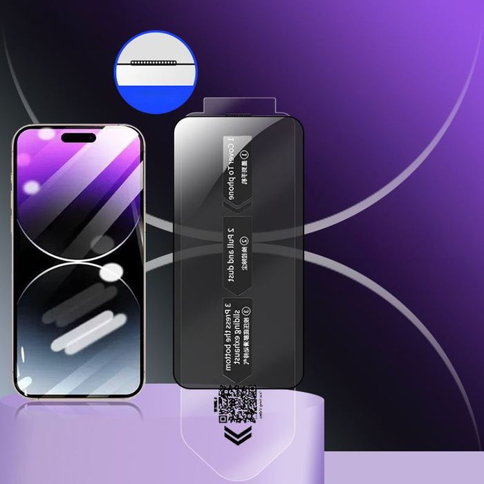 Miếng dán kính cường lực tự dán iPhone 14 Pro Max lớp phủ oleophobic hạn chế bám vân tay