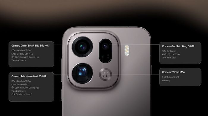 Bộ 4 camera gồm tele 200MP OIS và cảm biến 50MP mang đến ảnh sắc nét, sống động và tự nhiên trên OPPO Find X9 Pro