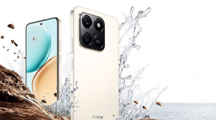 HONOR X7d với chuẩn kháng nước bụi IP65, giúp thao tác cảm ứng dễ dàng ngay cả khi tay đang ướt hoặc dính mồ hôi