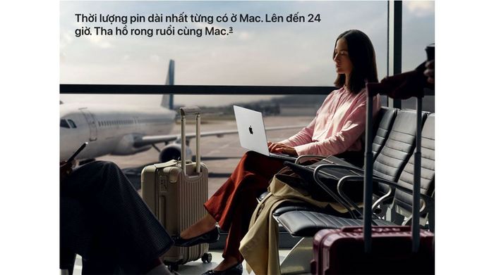 Thời lượng pin dài cho phép làm việc, giải trí và xem video suốt ngày trên MacBook Pro M5 mà không cần sạc nhiều lần.
