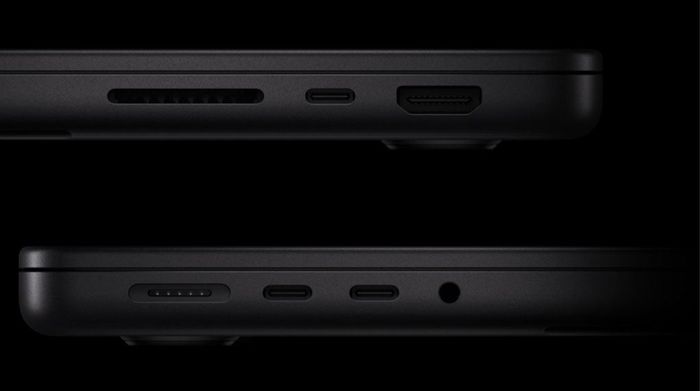 MacBook Pro 14 inch M5 có hệ thống cổng kết nối toàn diện, bao gồm cả các cổng tốc độ cao, giúp bạn dễ dàng mở rộng và truyền dữ liệu mọi lúc.
