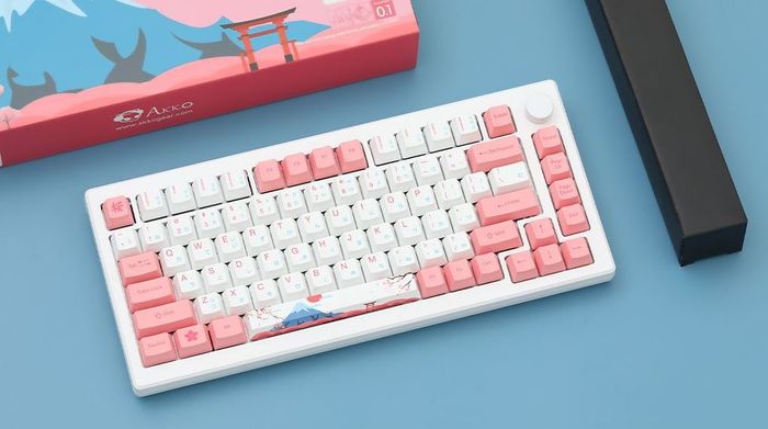 Hỗ trợ gõ phím êm ái - Akko MOD007B-HE PC Tokyo Sakura Pink Magnetic Switch