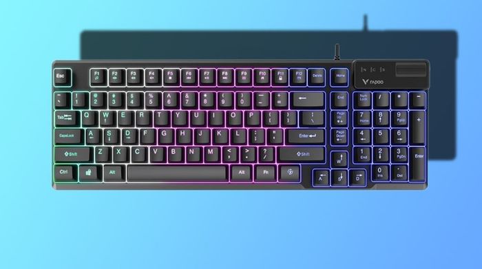 Thiết kế gọn gàng, hiện đại của bàn phím Rapoo V50s 98 mang lại cảm giác chắc chắn và tiết kiệm không gian