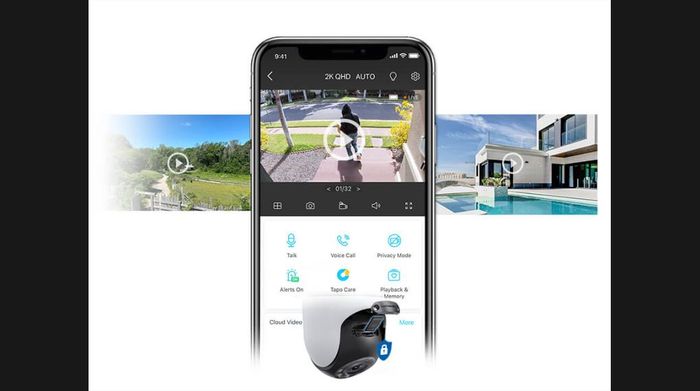 Camera IP Ngoài trời 360 Độ 4MP TP-Link Tapo C520WS - Lưu trữ 