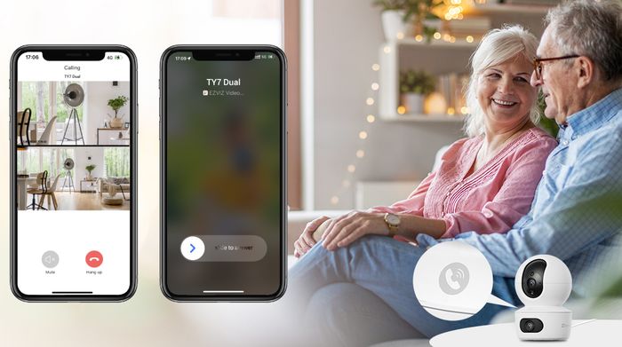 Camera IP 360 Độ 4MP EZVIZ TY7 Dual - Đàm thoại hai chiều tiện lợi