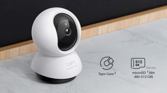 Camera IP 360 Độ 4MP TP-Link Tapo C220 - Thẻ nhớ