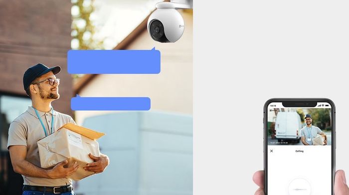 Camera IP Ngoài Trời 360 Độ 5MP Ezviz H8 - Đàm thoại 2 chiều
