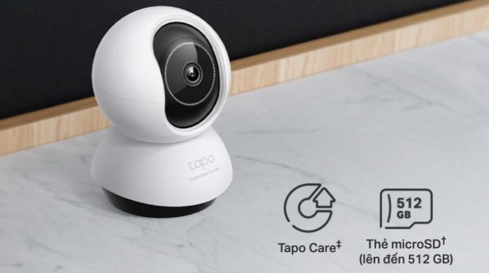 Camera IP 360 Độ 5MP TP-Link Tapo TC74 - Lưu trữ an toàn trên thẻ nhớ microSD (hỗ trợ tối đa 512 GB)