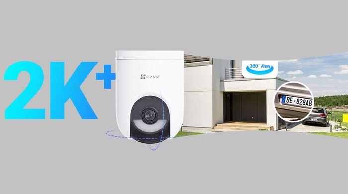 Camera IP Ngoài trời 360 Độ 4MP Ezviz AOV Năng Lượng Mặt Trời HB8C - Hình ảnh 4 MP sắc nét, tầm nhìn 360 độ và nhìn đêm có mà