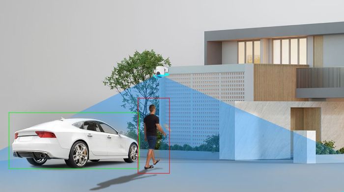 Camera IP Ngoài trời 360 Độ 4MP Ezviz AOV Năng Lượng Mặt Trời HB8C - Phát hiện người, theo dõi và cảnh báo chủ động