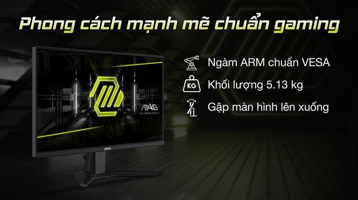 Màn hình Gaming MSI MAG 255F-E20 24.5 inch Full HD - Thiết kế chuẩn gaming
