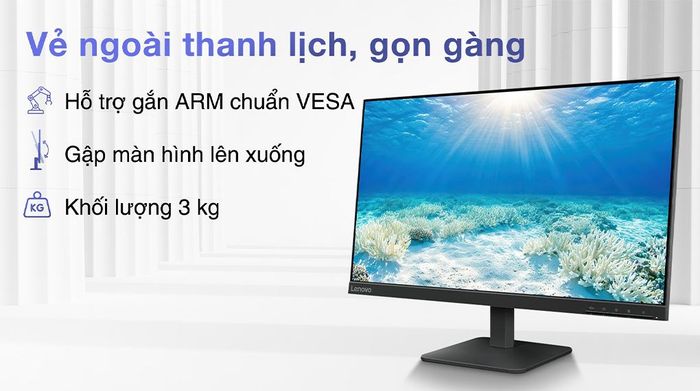Màn hình Lenovo L24-4e 23.8 inch Full HD - Thiết kế gọn gàng