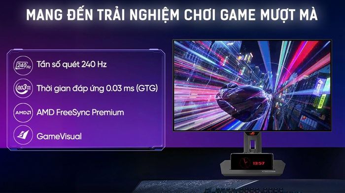 Màn hình Gaming Asus ROG Strix XG27AQDMG 26.5 inch 2K - Khung hình mượt mà