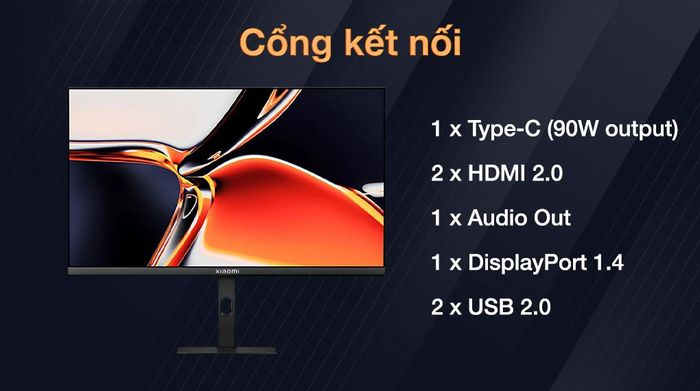 Màn hình Xiaomi A27Ui 27 inch 4K - Cổng kết nối