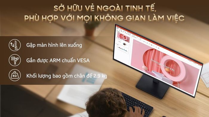 Màn hình Samsung S3 S30GD LS27D300GAEXXV 27 inch Full HD - Thiết kế hiện đại