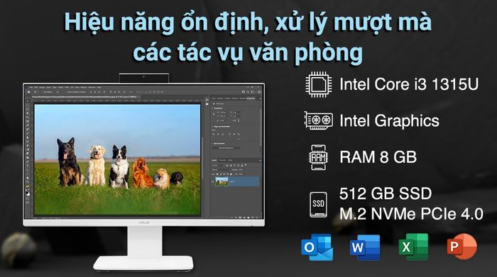 ASUS AIO V440VAK i3 1315U (WPC066W) - Hiệu năng ổn định