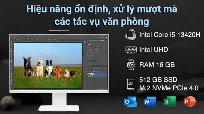 ASUS AIO V440VAK i5 13420H (WPC065W) - Hiệu năng ổn định