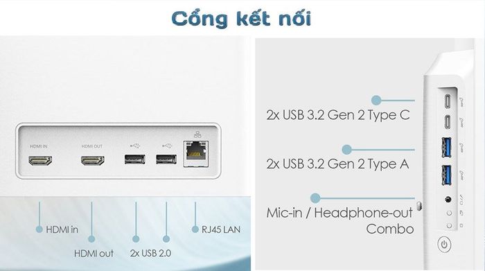 MSI AIO Modern AM242 12M i5 1235U tích hợp đa dạng cổng kết nối