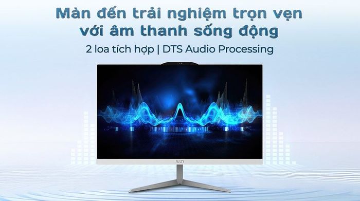 MSI AIO Modern AM242 12M i5 1235U mang đến trải nghiệm âm thanh sống động với 2 loa tích hợp