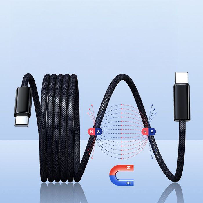 Cáp sạc Type C - Type C 1m CC60 thiết kế nam châm chống rối