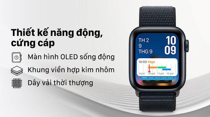 Apple Watch SE 2 GPS 40mm viền nhôm dây vải - Thiết kế