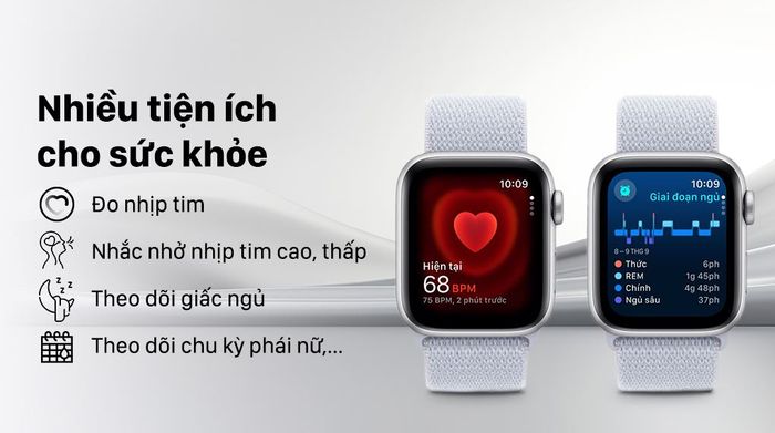 Apple Watch SE 2 GPS 40mm viền nhôm dây vải - Sức khỏe