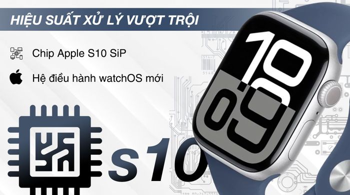 Apple Watch Series 10 GPS + Cellular 42mm viền nhôm dây thể thao - Hiệu năng