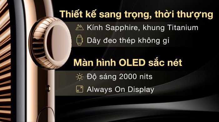 Apple Watch Series 10 GPS + Cellular 46mm viền Titanium dây Milan - Thiết kế