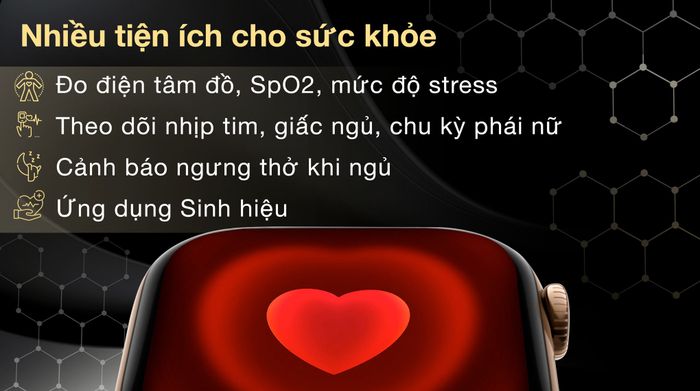 Apple Watch Series 10 GPS + Cellular 46mm viền Titanium dây Milan - Sức khỏe