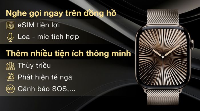 Apple Watch Series 10 GPS + Cellular 46mm viền Titanium dây Milan - Tiện ích khác