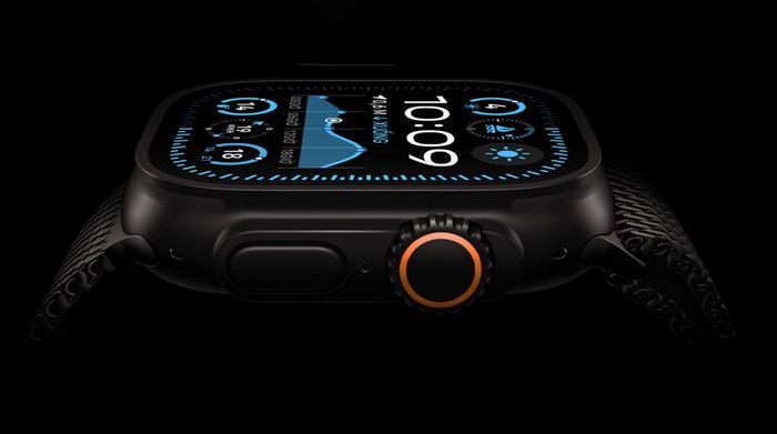 Apple Watch Ultra 2 GPS + Cellular 49mm viền Titanium đen dây Milan - Nút chức năng