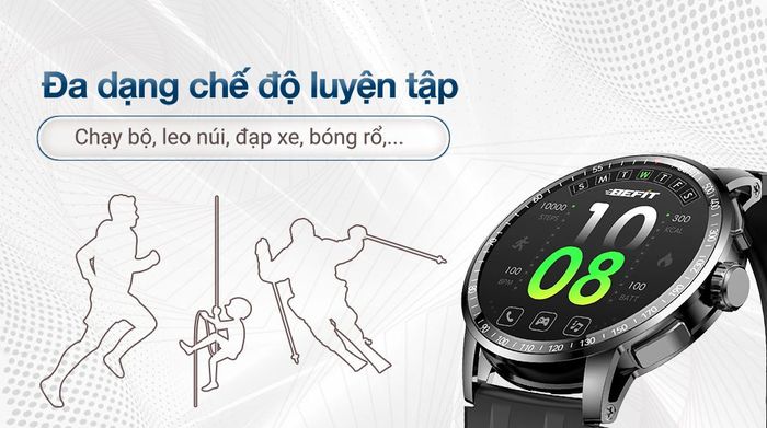 BeFit Sporty 3 46.4mm dây silicone - Luyện tập