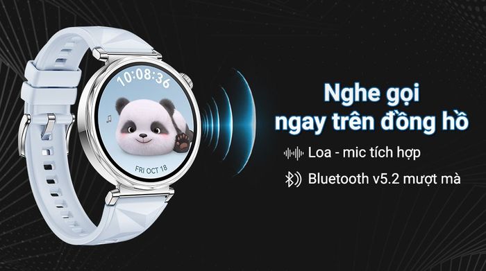 Huawei Watch GT 5 41mm viền thép dây cao su - Nghe gọi