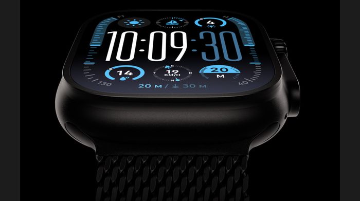 Apple Watch Ultra 2 GPS + Cellular 49mm viền Titanium đen dây Ocean - Màn hình