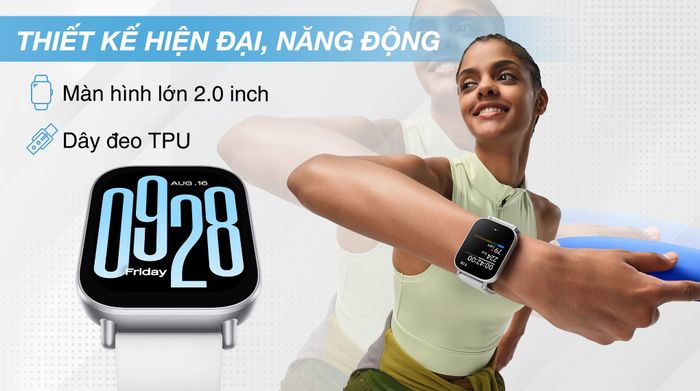Đồng hồ thông minh Xiaomi Redmi Watch 5 Active - Thiết kế